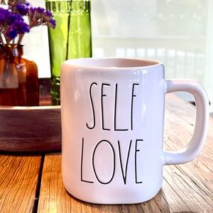 Rae Dunn SELF LOVE Mug, White, Cup New